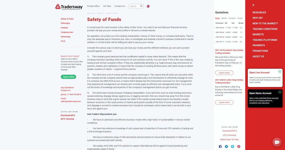 TradersWay Review safety of funds TradersWay Review safety of funds